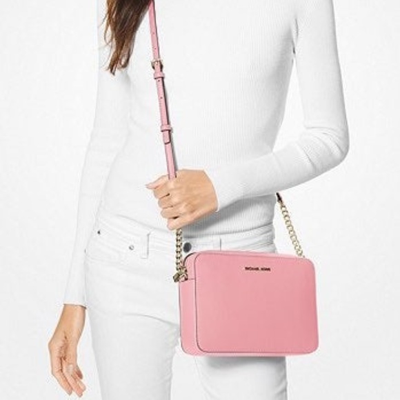 New Michael Kors Jet Set Leather Crossbody - Picture 3 of 6